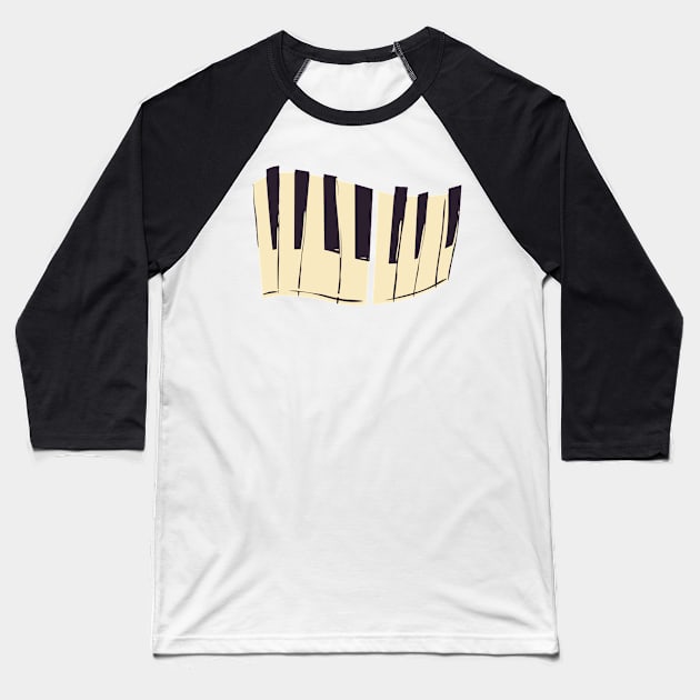 Piano Keys Baseball T-Shirt by consigliop